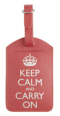 Keep Calm and Carry On luggage tag