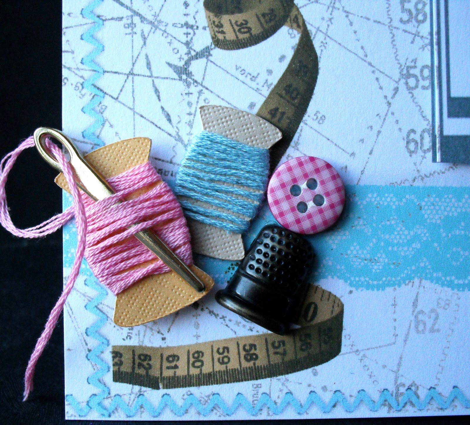 HuxtersHouse SEWING BIRTHDAY CARD