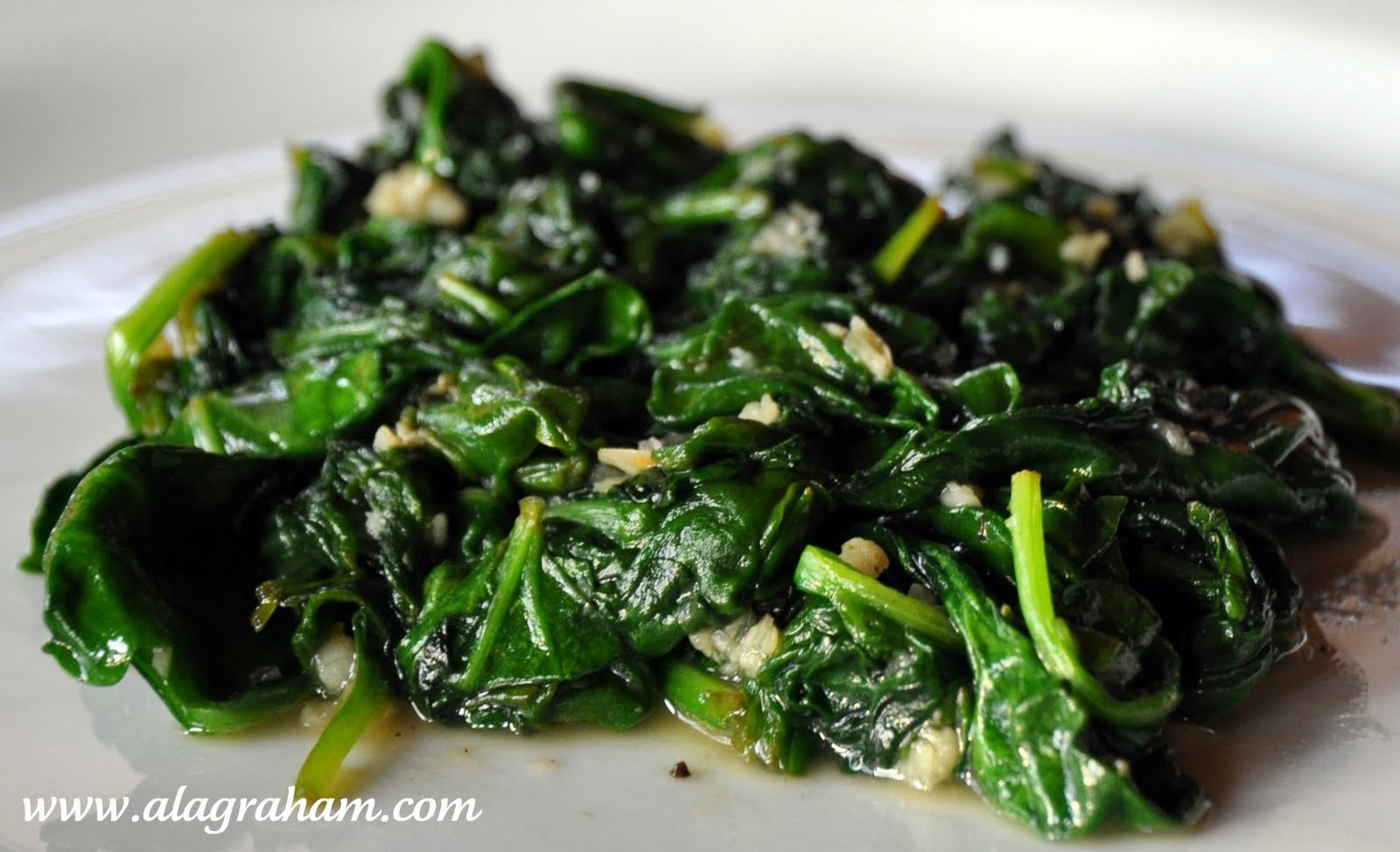 A LA GRAHAM: GARLIC SAUTEED SPINACH