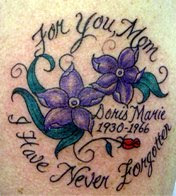 in memory tattoos, mom tattoos