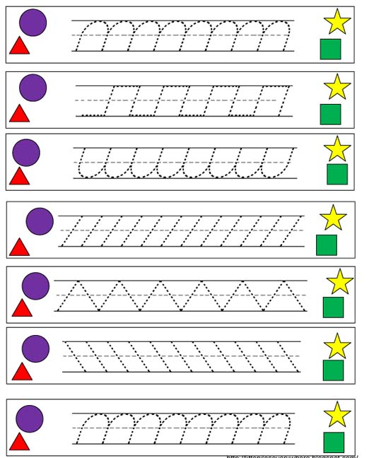 Little Piles Everywhere Writing Practice Shapes