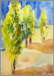 tree sponge watercolor sea paint using sponges background should