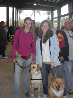 Picture of Toby and I with another PR we met. She has a dog with her too, but she is not in training