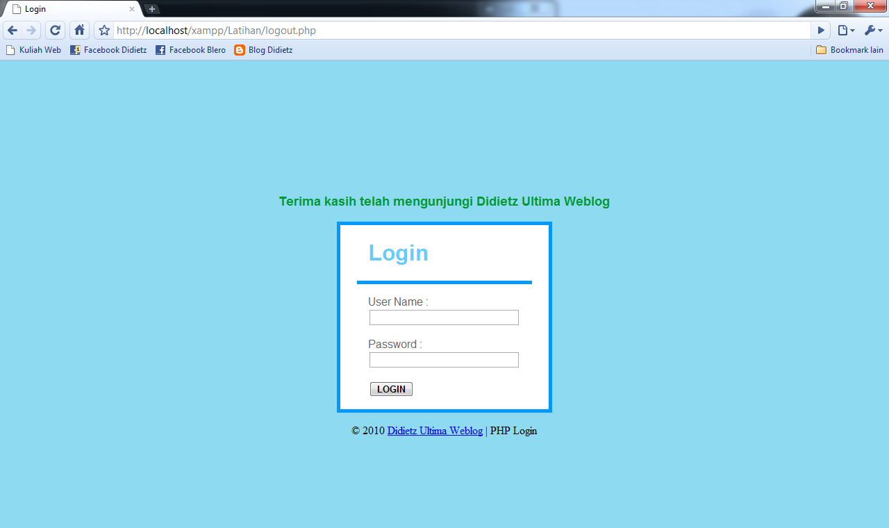 Membuat Form Login Sederhana