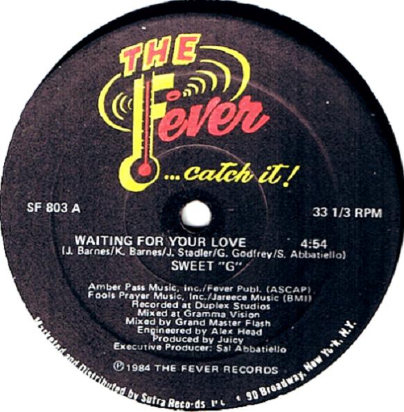 Fina Nostalgia: SWEET G - WAITING FOR YOUR LOVE 12'' (1984)