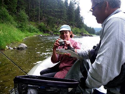 Fly Fishing the Blackfoot River with Alan and Carol