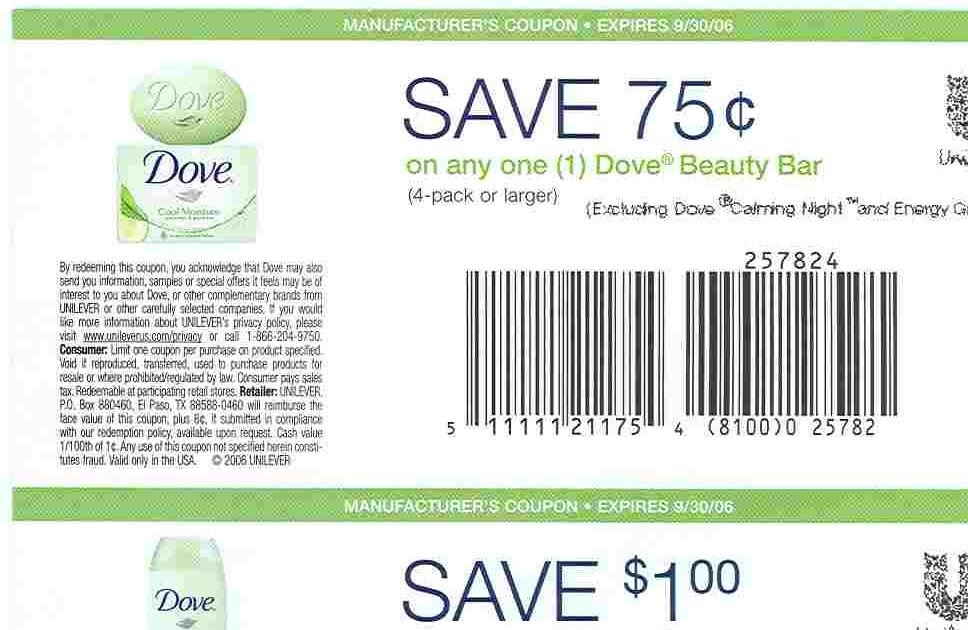 Unilever Dove Printable Coupons
