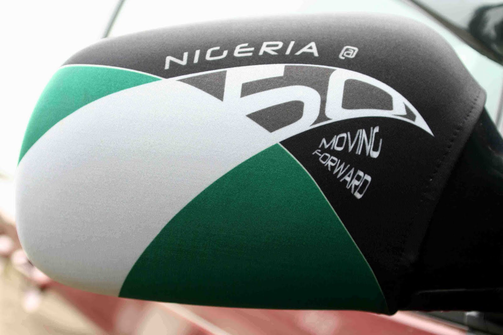 Nigeria 50 celebration Car side mirror covers