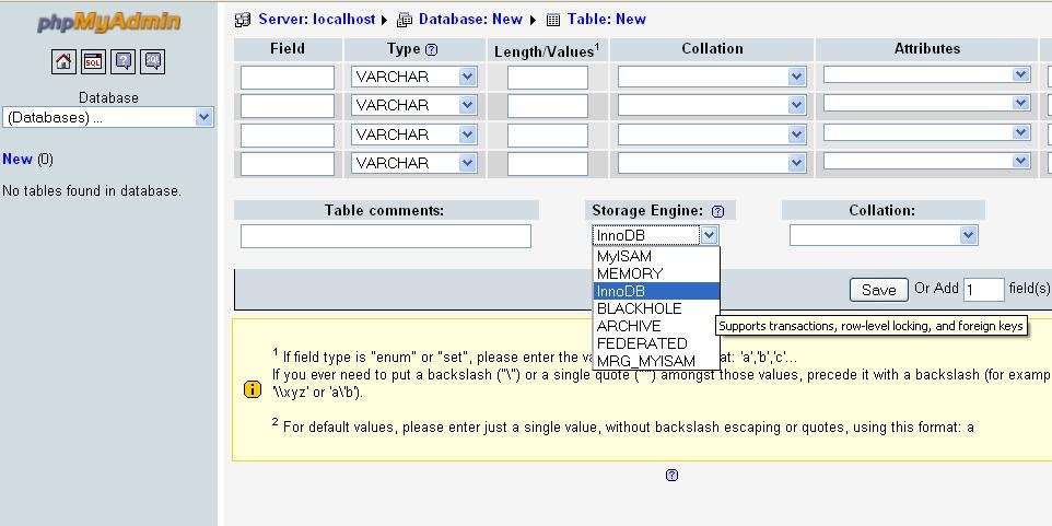 How to create foreign key in mysql (InnoDB)