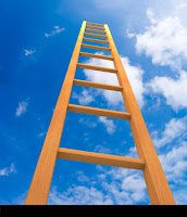 ladder extending into the sky