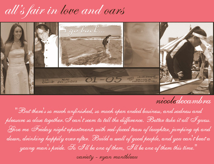 all's fair in love and oars