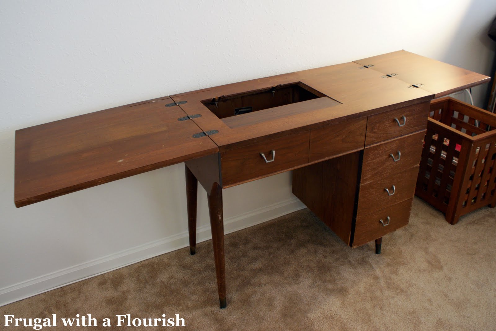 Frugal with a Flourish Sewing Table Redo