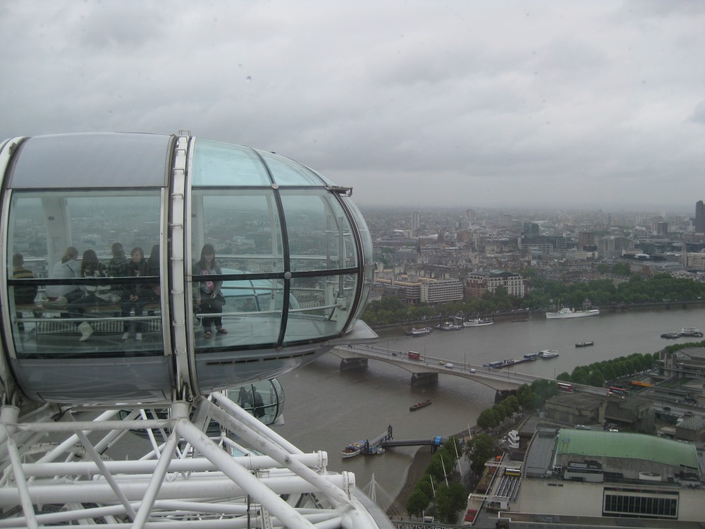 London Eye und Blick auf London von oben