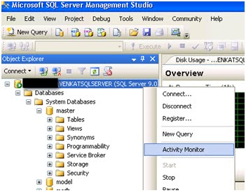 Welcome to SQLServer MVP Blog: SQL Server 2008 - Part 1 - Activity Monitor