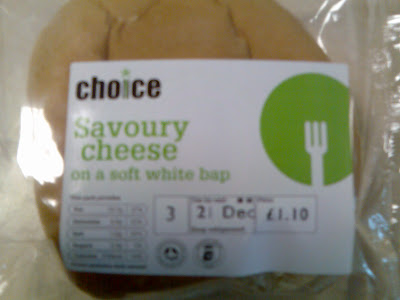 Savoury cheese on a soft white bap