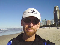 Me on the beach at Surfers Paradise, 2007