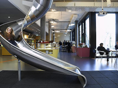 Slides inside Google office