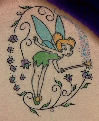 Cute Fairy Tattoo Design -  Feminine Tattoo