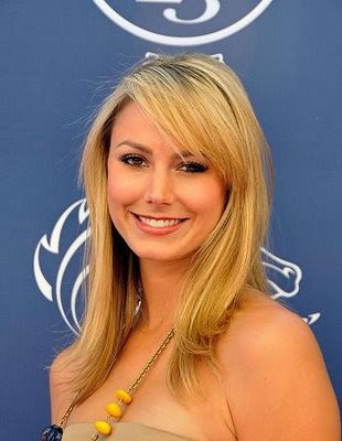 bang hairstyle pictures. WWE Diva Stacy Keibler Long Bangs Hairstyle