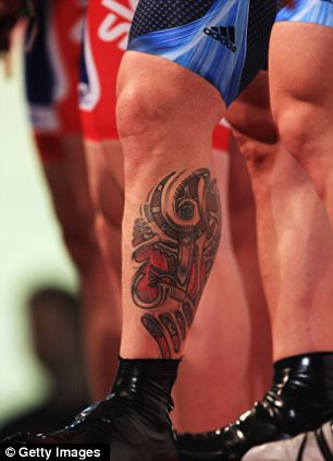 Great Britain Cyclist Jamie Staff Biomechanical Design Tattoo