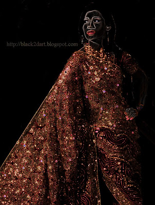 designer work saree indian model photo