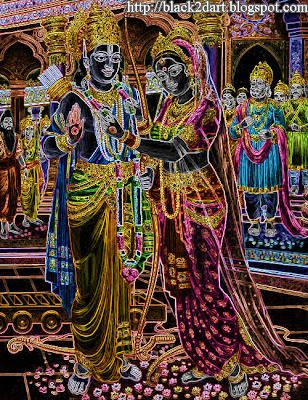 Hindu God Rama and Sita Marriage Picture