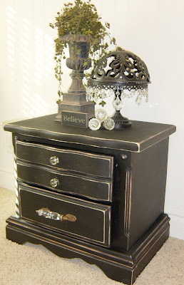 Black Distressed Nightstand (SOLD)