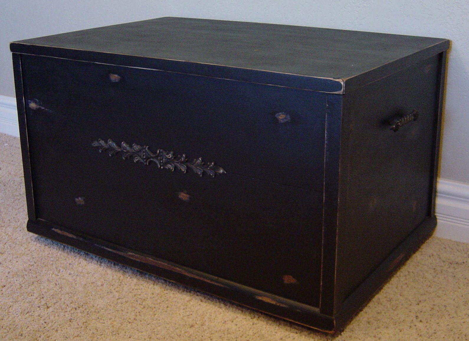 rustic gray toy box