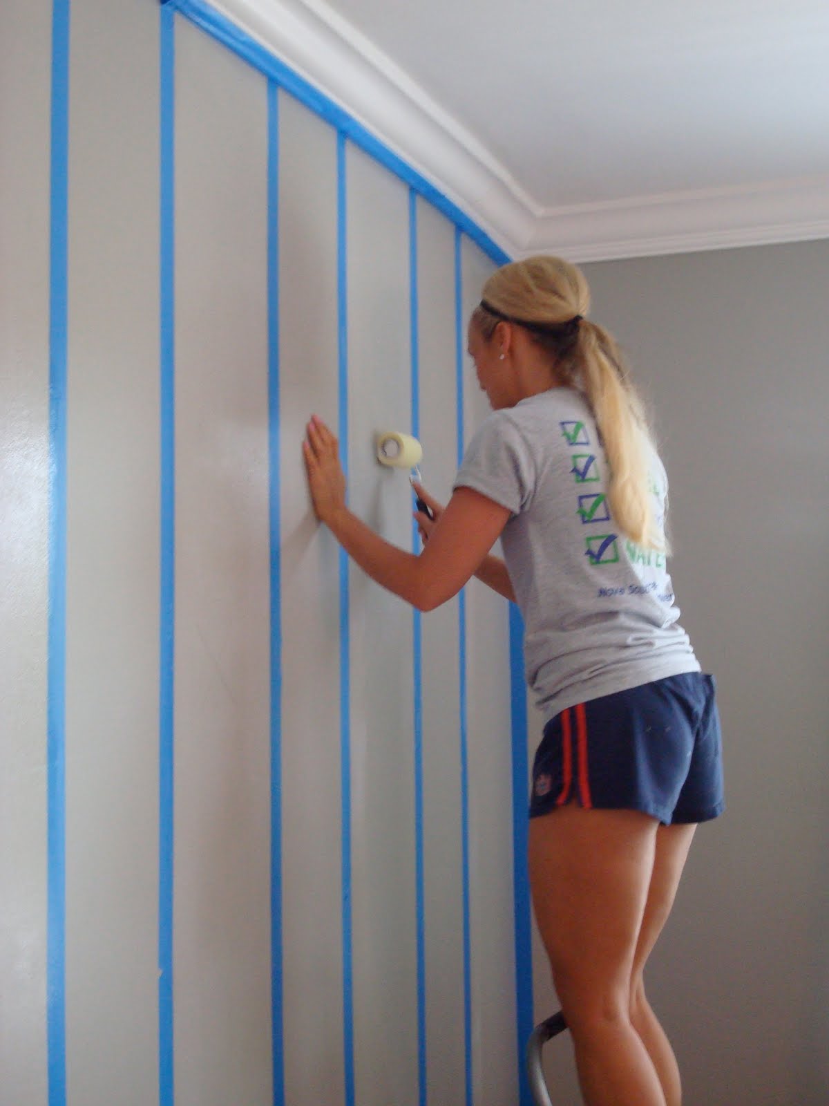 Paint Example Strip DIY Stripes | Emily Ann Interiors