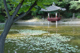 Jondeokjeong pond, whose first pavilion, pictured, was built in 1644, during the 22nd year of King Injo's reign