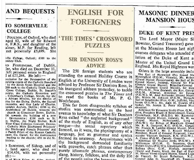 The Times of London, p. 8, July 22, 1938