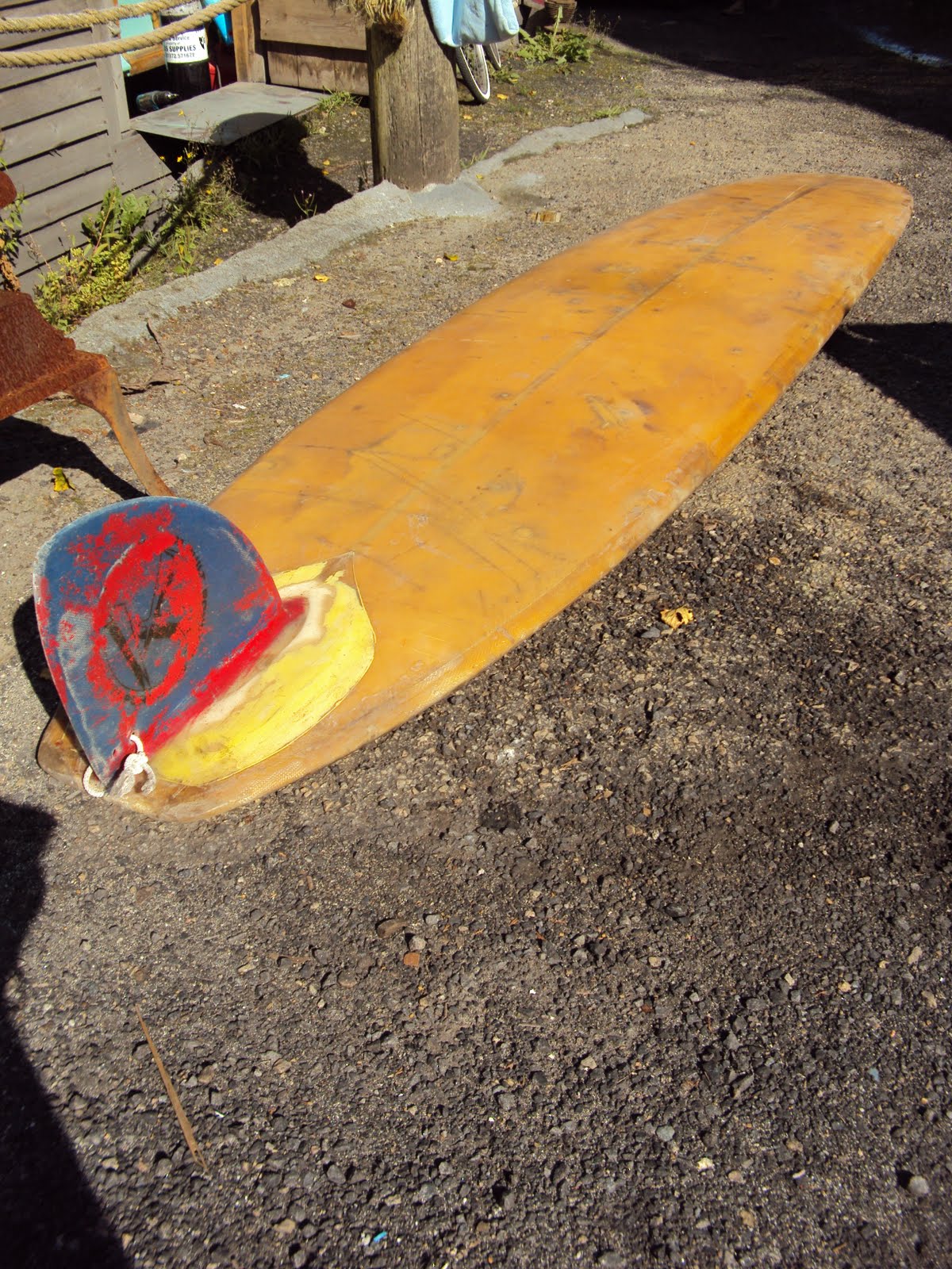 vintage surfboard collector UK Williams of St Ives longboard