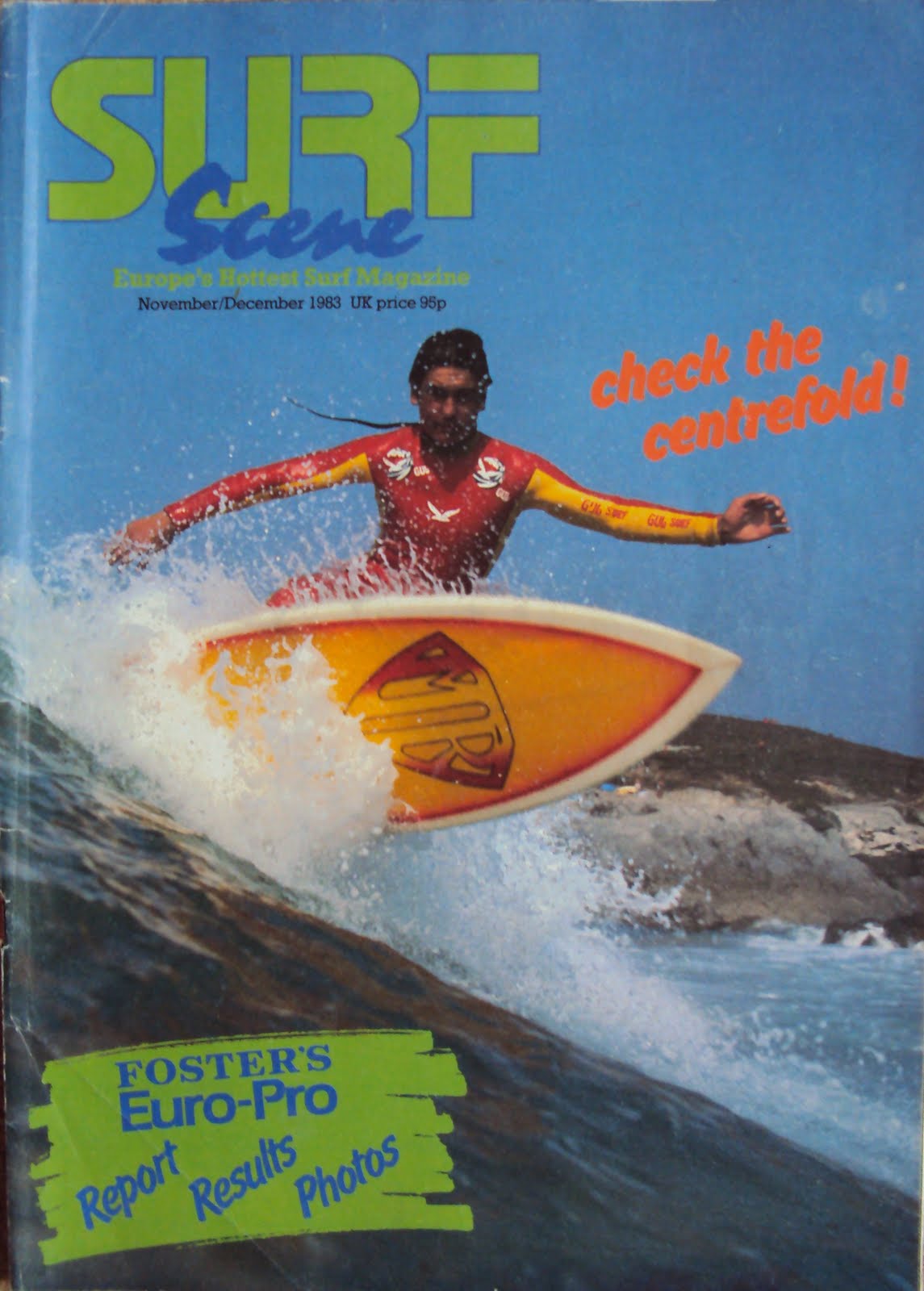 vintage surfboard collector UK: 1982 Mark Richards twin fin