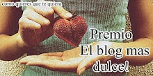 PREMIO AL BLOG  MAS DULCE