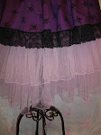 Skirt Purple TUlle lace skulls