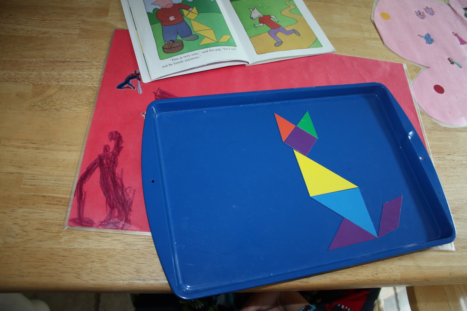 Superheroes and Princesses: Three Little Pigs and Tangram Puzzles
