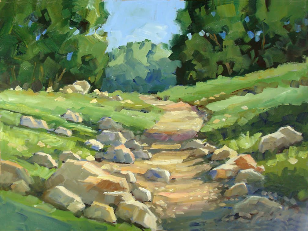 TOM BROWN FINE ART LARGE PLEIN AIR LANDSCAPE PAINTING BY