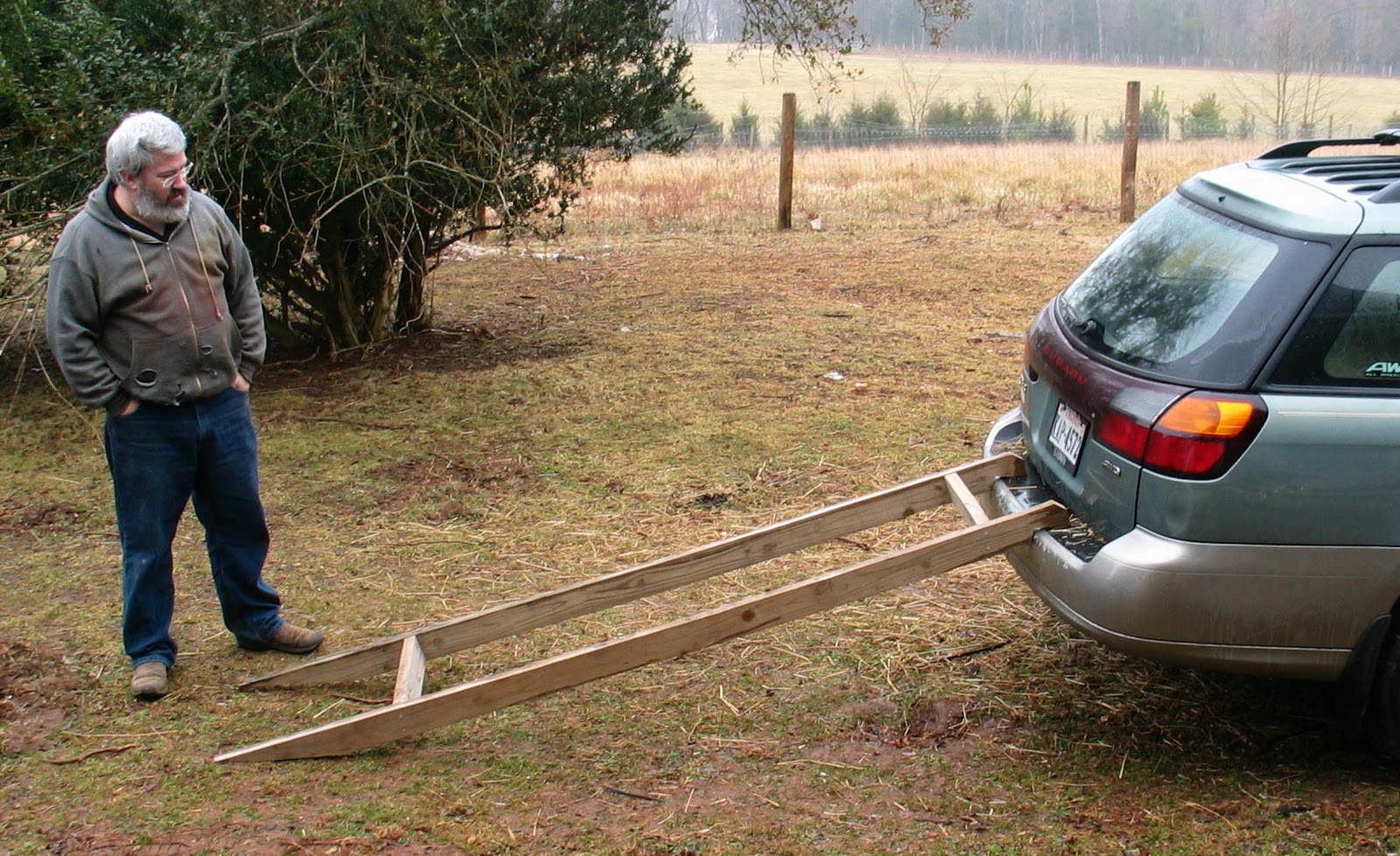 Losing Our Shirts, Keeping The Farm Building a Livestock Loading Ramp