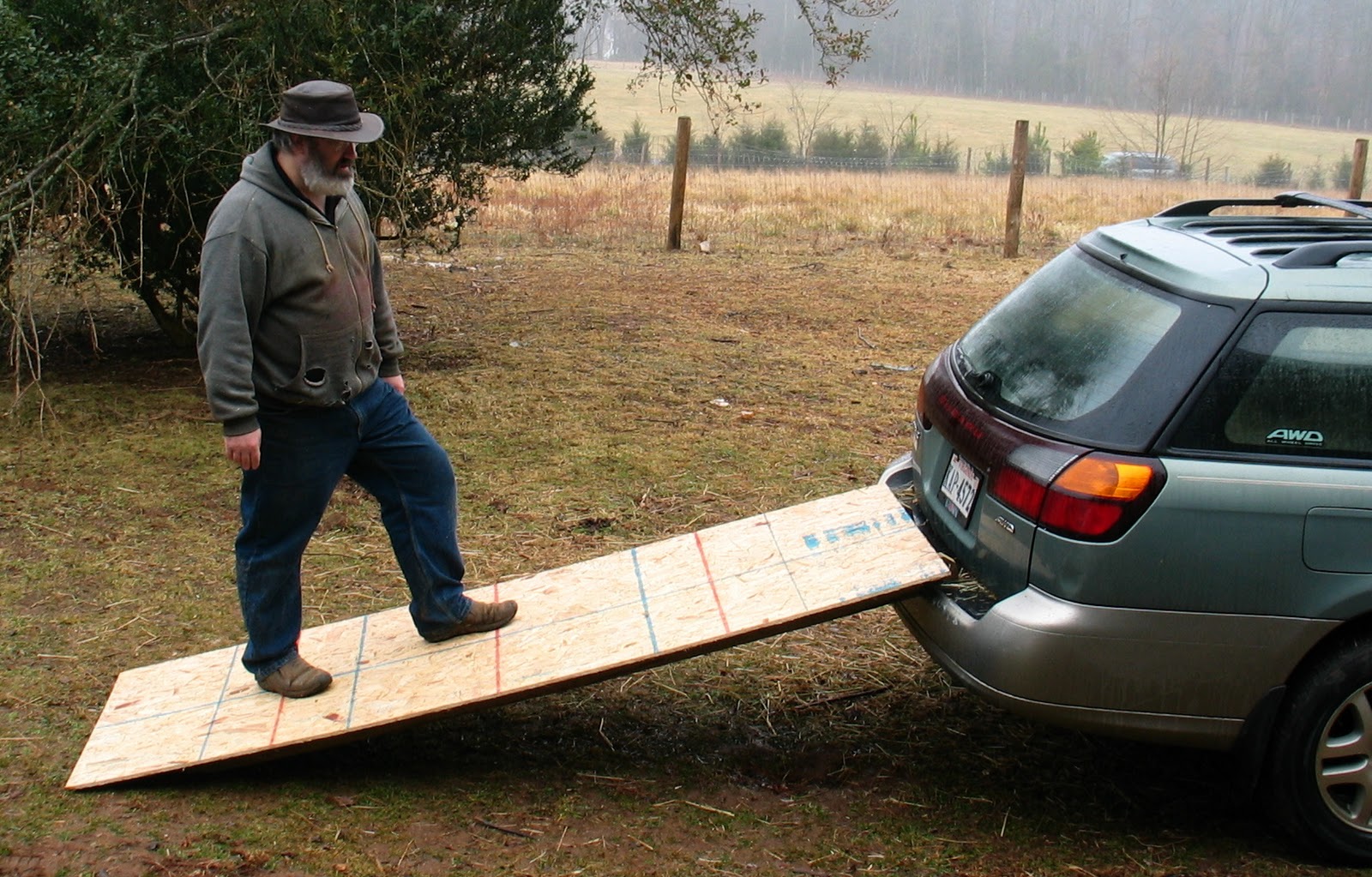 Losing Our Shirts, Keeping The Farm Building a Livestock Loading Ramp