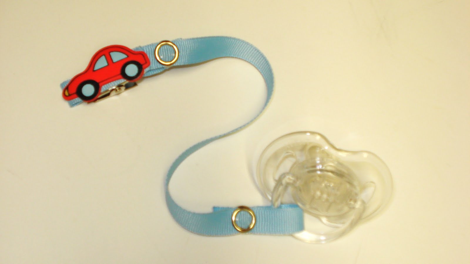 Cute.hair.bows Pacifier Clip for boy