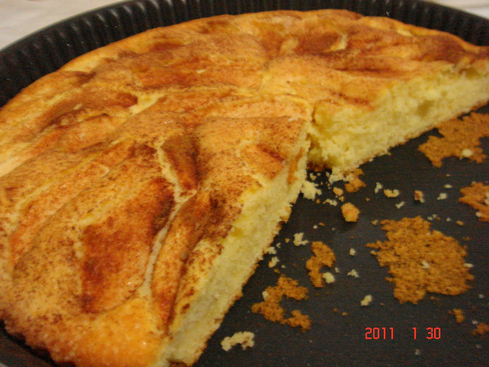 tart kalıbında elmalı kek