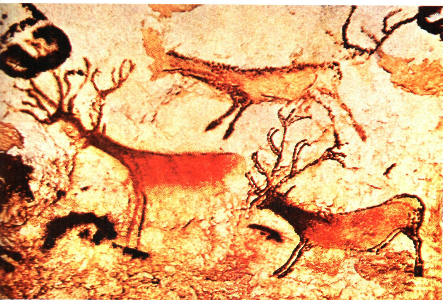 Краски известны человечеству с первобытных времен. Первобытное искусство пещера Ласко. Пещера Ласко Наскальная живопись. Олени пещера Ласко Франция. Пещера Ласко палеолит.