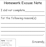 homework note
