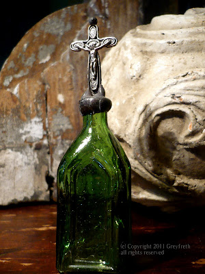 Greyfreth Cross Bottles: Greyfreth Vintage Green Cross Bottles
