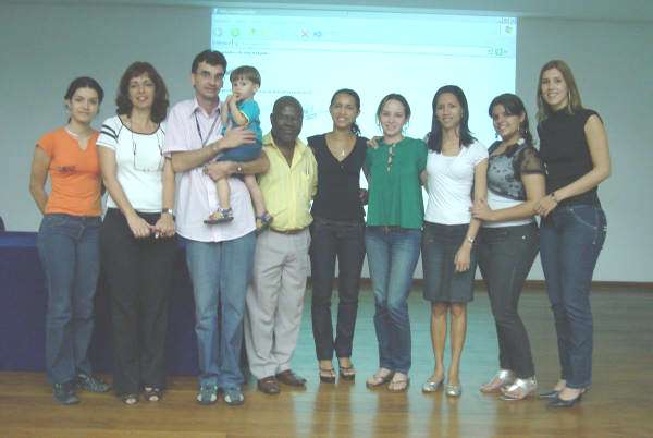 Professores Pedro e Ana Maria com membros do GESAN Prof. Pedro Kitoko