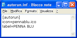 Esempio di autorun.inf