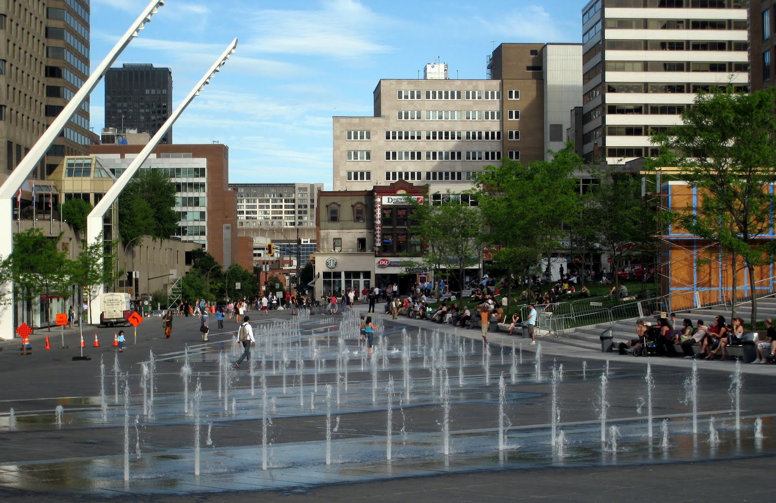 Cycle Fun Montreal We check out the new fountains at places des