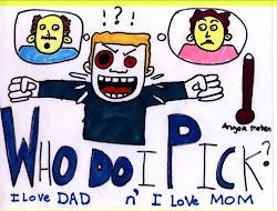This is a 12 year old's drawing of what his parents divorce felt like to him...