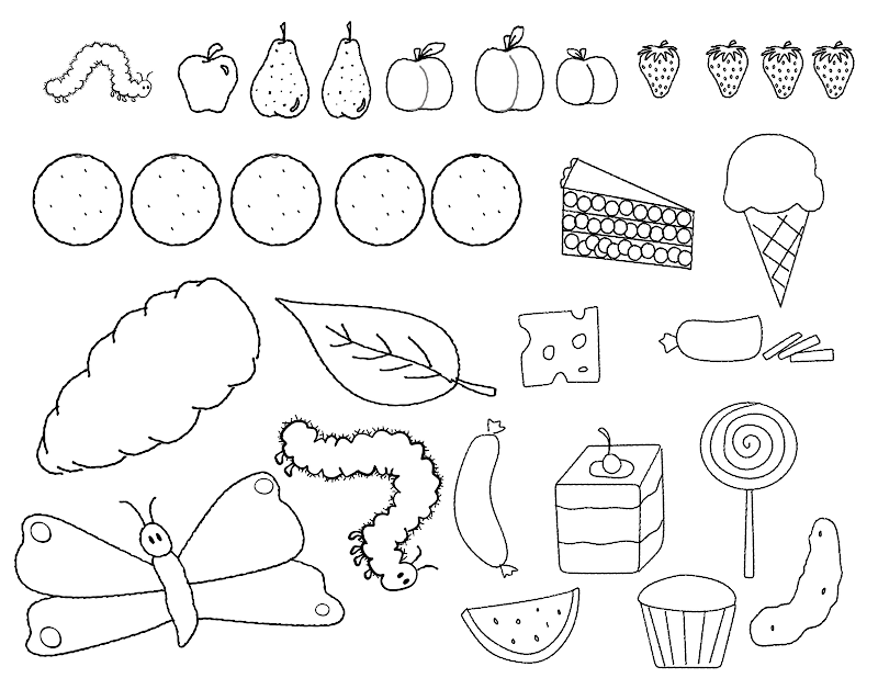 Very Hungry Caterpillar printable's click here , here or here . title=
