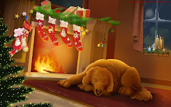 christmas fireplace cozy wallpapers hd merry desktop backgrounds holiday fire xmas ilona 3d
